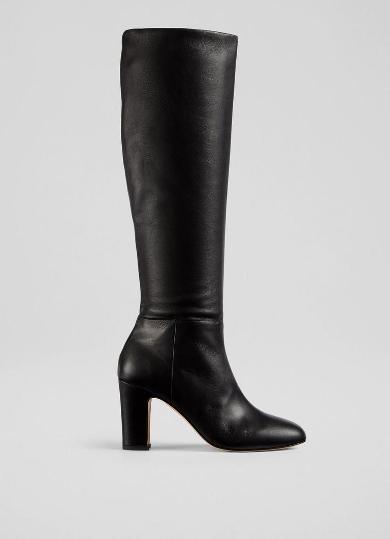 Kristen Knee Boots Black Leather High Boots LK Bennett